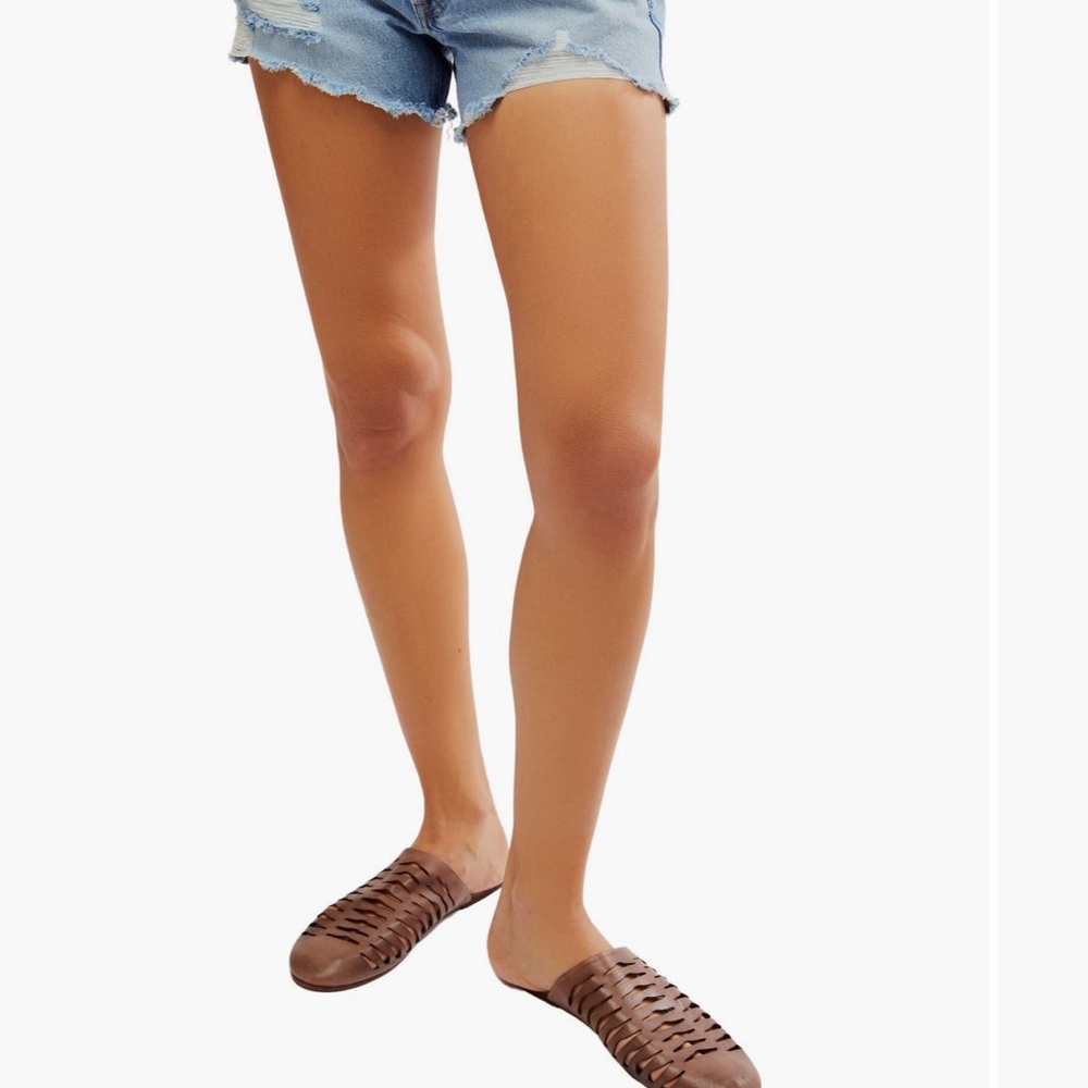 We The Free Brown Jean Shorts